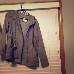 Abercrombie & Fitch Anorak Jacket in olive.